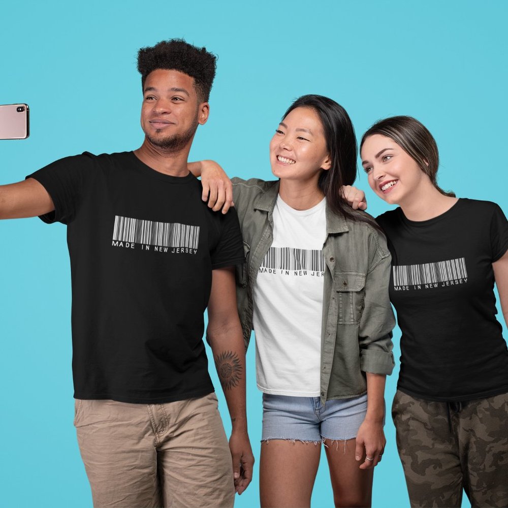 Made In New Jersey Bar Code T-Shirt